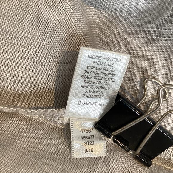 Garnet Hill Essential Three-Quarter-Sleeve Linen Dress Color Stone Size 2 - Picture 7 of 15